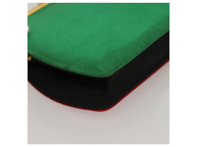 Borsa a mano FENDI in nylon rosso e oro Auth 135610 D'oro - vista 9