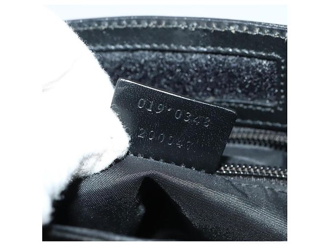 Borsa a Spalla GUCCI Nylon Nero Argento 019 0348 Auth sw1199 - vista 12