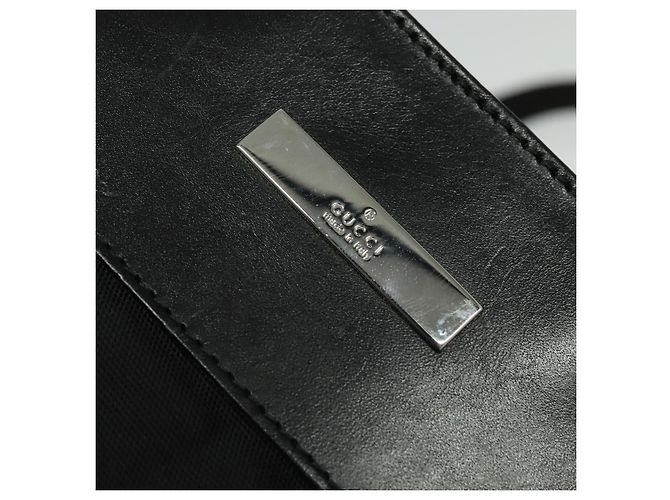 Borsa a Spalla GUCCI Nylon Nero Argento 019 0348 Auth sw1199 - vista 18