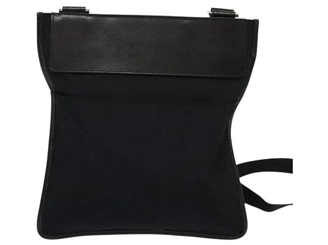 Borsa a Spalla GUCCI Nylon Nero Argento 019 0348 Auth sw1199 - vista 2
