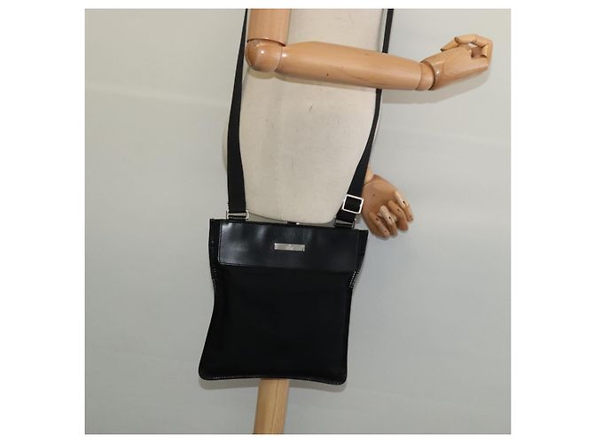 Borsa a Spalla GUCCI Nylon Nero Argento 019 0348 Auth sw1199 - vista 23