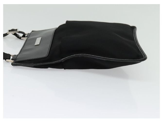 Borsa a Spalla GUCCI Nylon Nero Argento 019 0348 Auth sw1199 - vista 3