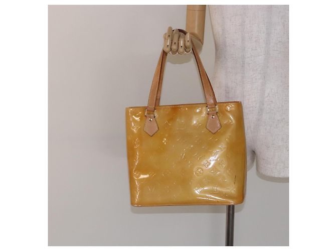 LOUIS VUITTON Borsa a Mano Monogram Vernis Houston Beige M91004 LV Auth 135882 - vista 26