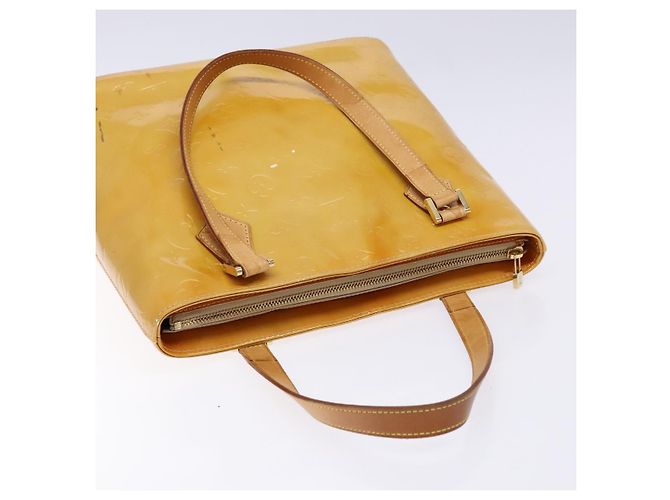 LOUIS VUITTON Borsa a Mano Monogram Vernis Houston Beige M91004 LV Auth 135882 - vista 6