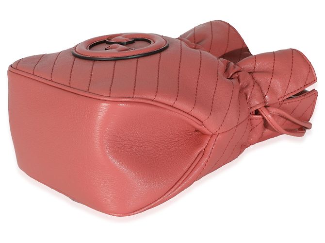 Borsa a secchiello Blondie in pelle di vitello rosa Gucci - vista 6