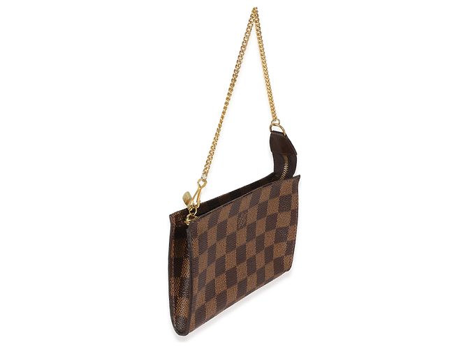 Bucket Pochette Marais in tela Damier Ebene di Louis Vuitton Marrone - vista 4