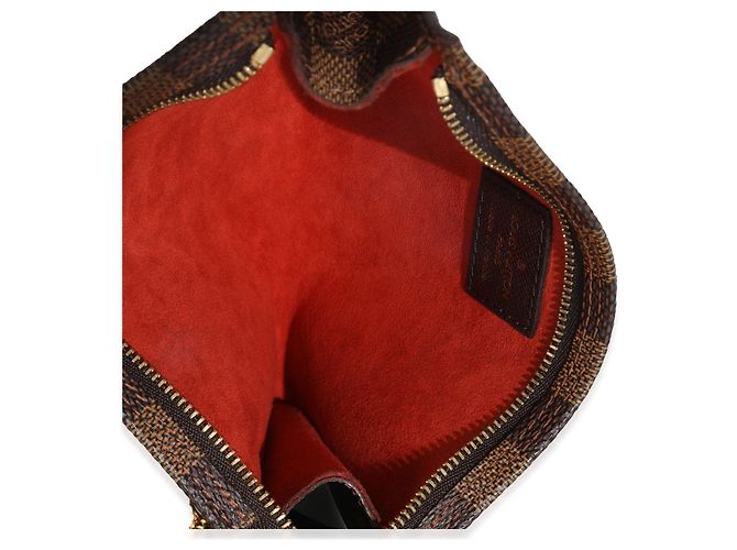 Bucket Pochette Marais in tela Damier Ebene di Louis Vuitton Marrone - vista 5