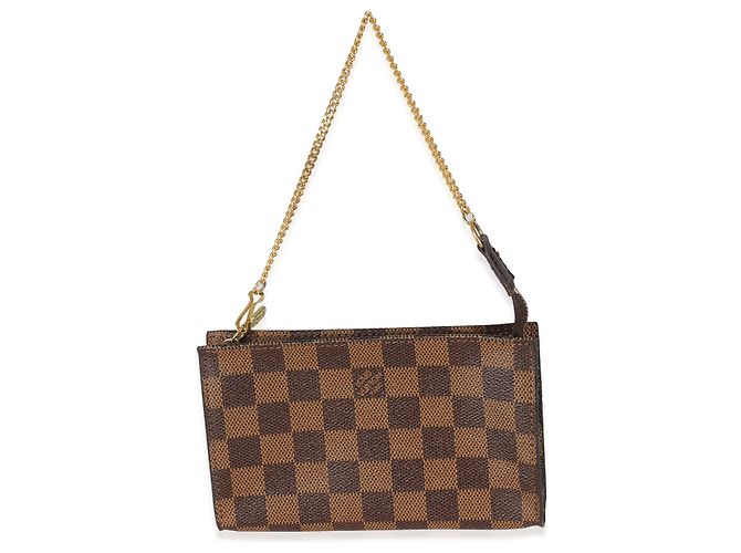 Bucket Pochette Marais in tela Damier Ebene di Louis Vuitton Marrone - vista 8
