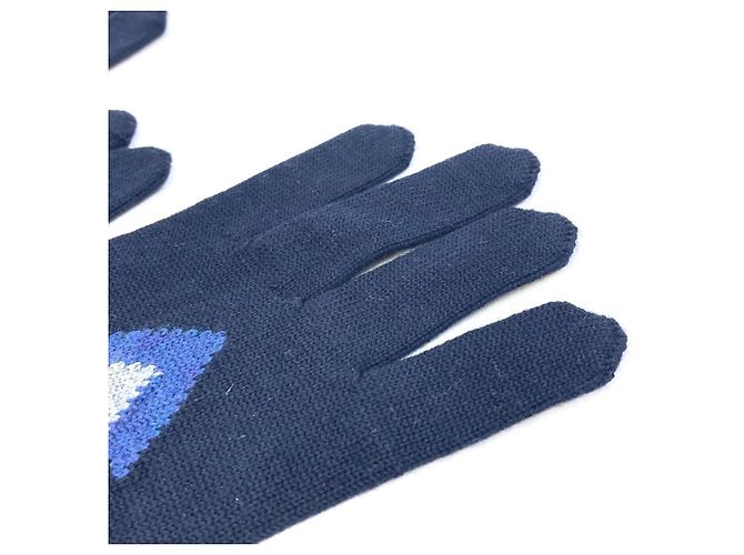 Wollhandschuhe Gon Triple V M70305 von Louis Vuitton Marineblau - Ansicht 5