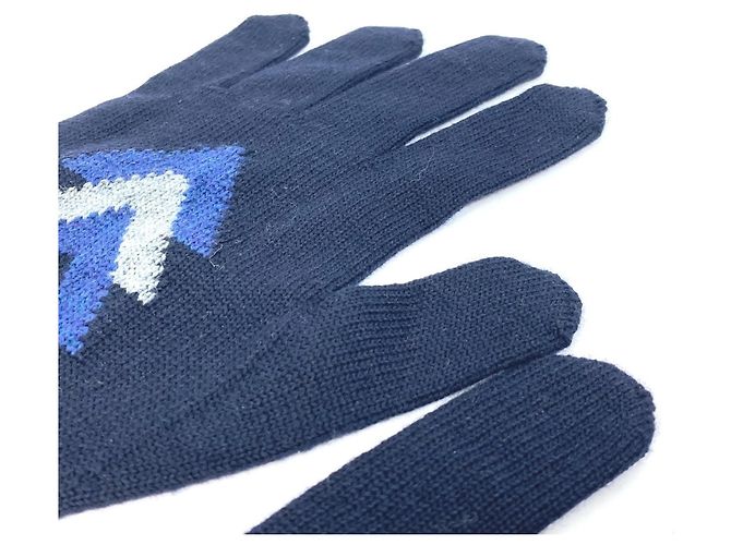 Wollhandschuhe Gon Triple V M70305 von Louis Vuitton Marineblau - Ansicht 6