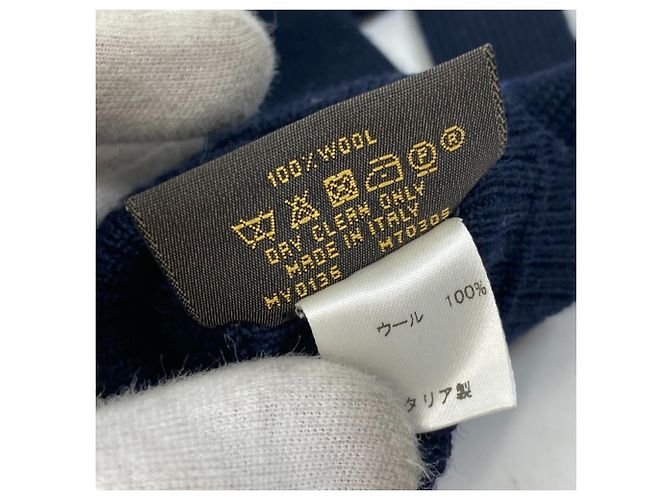 Wollhandschuhe Gon Triple V M70305 von Louis Vuitton Marineblau - Ansicht 9