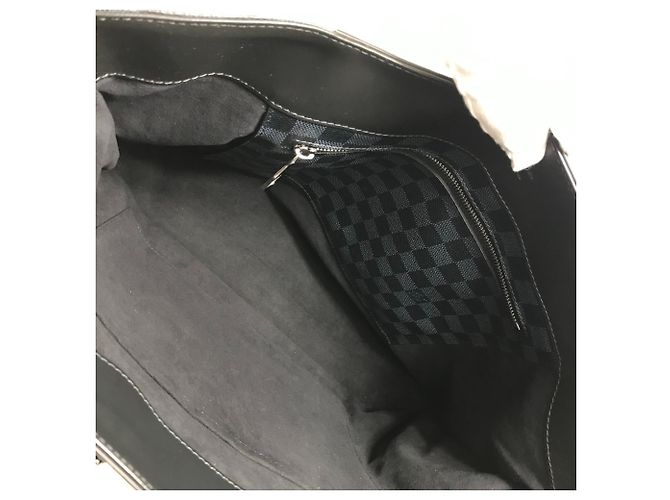 Borsa a Spalla Cabas Voyage Damier Cobalt di Louis Vuitton Nero Blu navy - vista 13