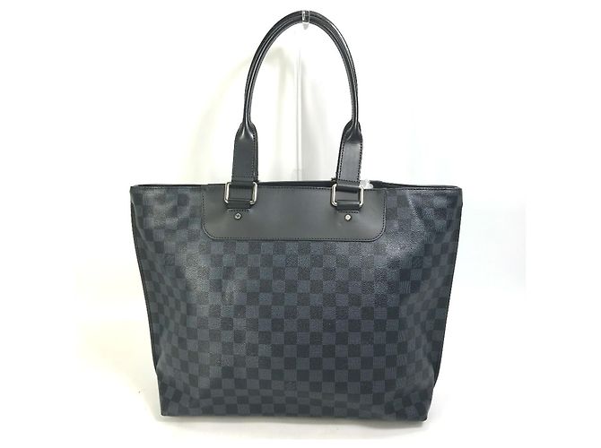 Borsa a Spalla Cabas Voyage Damier Cobalt di Louis Vuitton Nero Blu navy - vista 2
