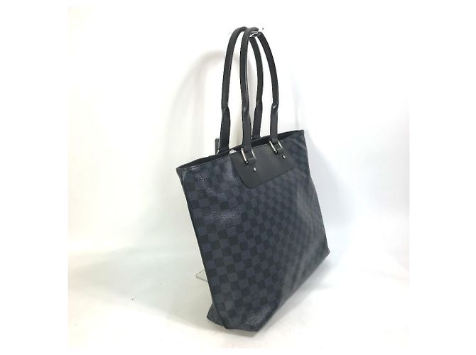Borsa a Spalla Cabas Voyage Damier Cobalt di Louis Vuitton Nero Blu navy - vista 3