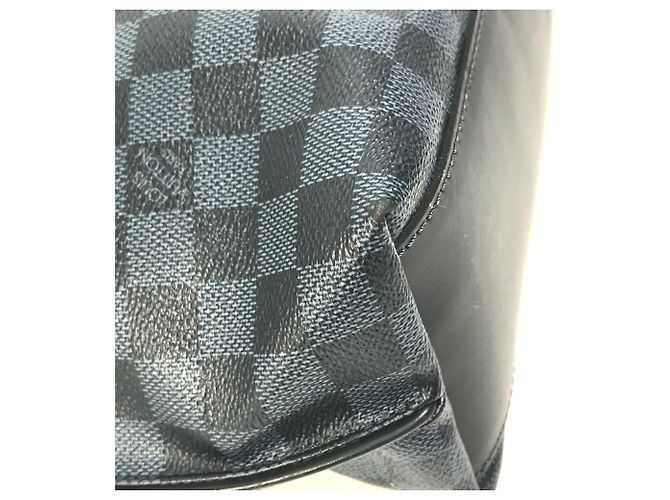 Borsa a Spalla Cabas Voyage Damier Cobalt di Louis Vuitton Nero Blu navy - vista 9