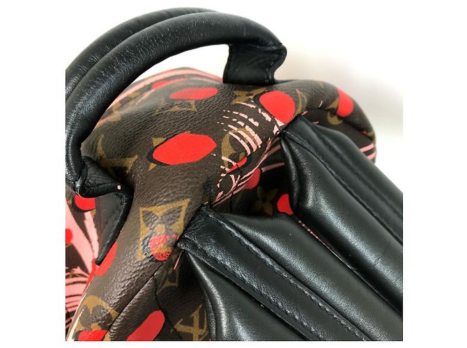 Zaino Palm Springs PM Jungle Dot Monogram Louis Vuitton Marrone Rosa Rosso - vista 10