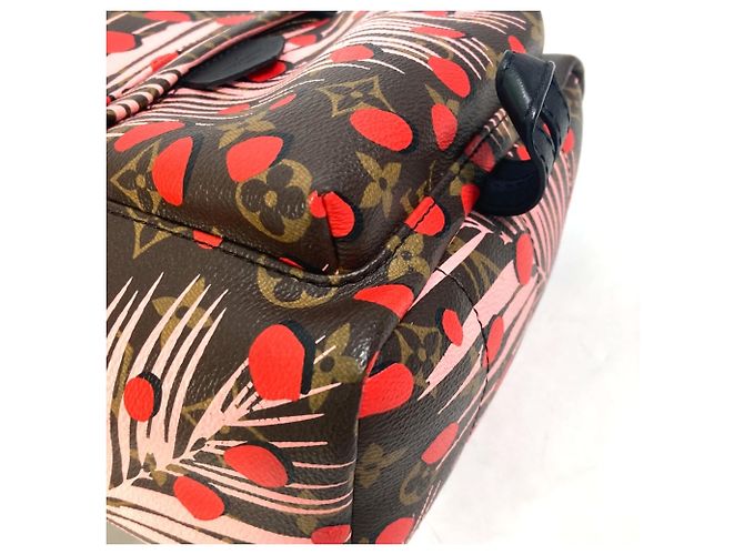 Zaino Palm Springs PM Jungle Dot Monogram Louis Vuitton Marrone Rosa Rosso - vista 12