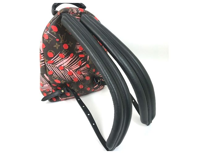 Zaino Palm Springs PM Jungle Dot Monogram Louis Vuitton Marrone Rosa Rosso - vista 14