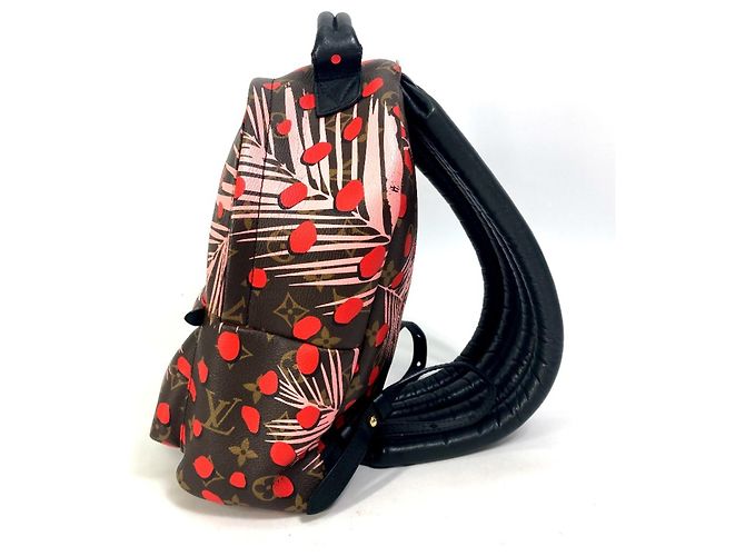 Zaino Palm Springs PM Jungle Dot Monogram Louis Vuitton Marrone Rosa Rosso - vista 3