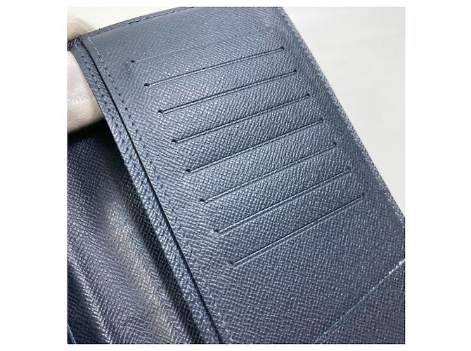 Cartera Bifold Larga Brazza NM en Taiga V de Louis Vuitton Azul Azul marino - vista 16