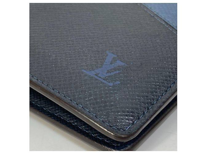 Cartera Bifold Larga Brazza NM en Taiga V de Louis Vuitton Azul Azul marino - vista 5