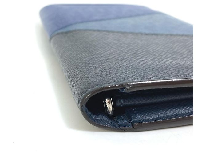 Cartera Bifold Larga Brazza NM en Taiga V de Louis Vuitton Azul Azul marino - vista 6