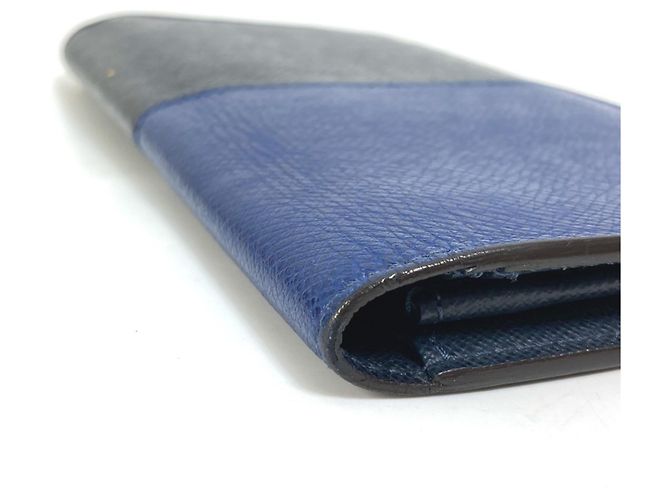 Cartera Bifold Larga Brazza NM en Taiga V de Louis Vuitton Azul Azul marino - vista 8