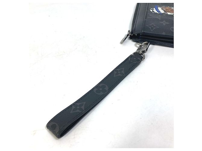 Louis Vuitton Monogram Eclipse Long Wallet Black Blue - view 11