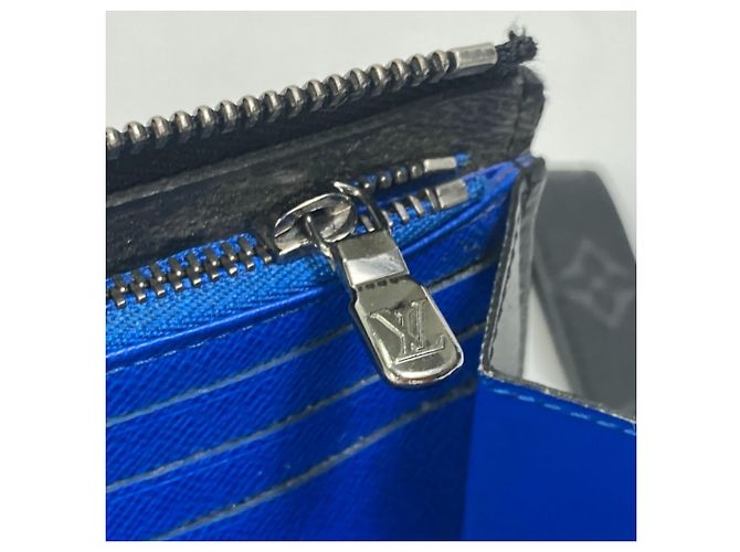 Louis Vuitton Monogram Eclipse Long Wallet Black Blue - view 13