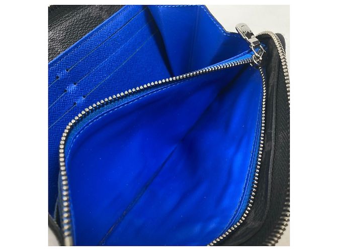 Louis Vuitton Monogram Eclipse Long Wallet Black Blue - view 16