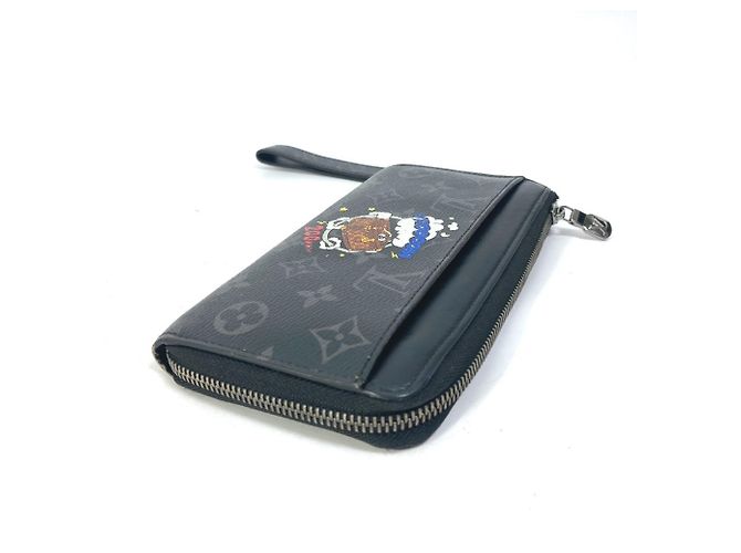 Louis Vuitton Monogram Eclipse Long Wallet Black Blue - view 3