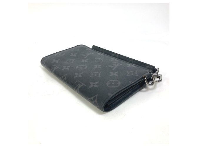 Louis Vuitton Monogram Eclipse Long Wallet Black Blue - view 4