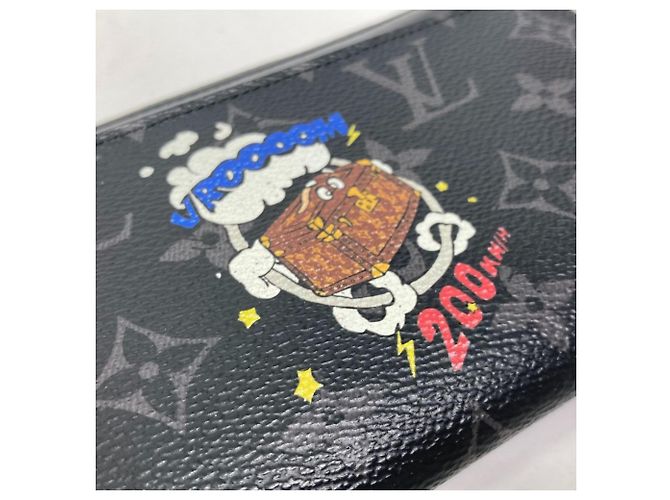 Louis Vuitton Monogram Eclipse Long Wallet Black Blue - view 7