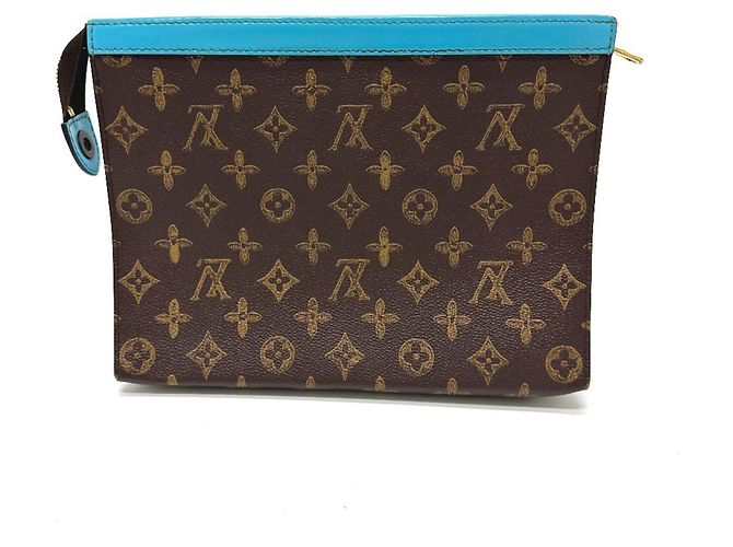 Pochette Voyage MM Monogramma Louis Vuitton Marrone Blu - vista 2