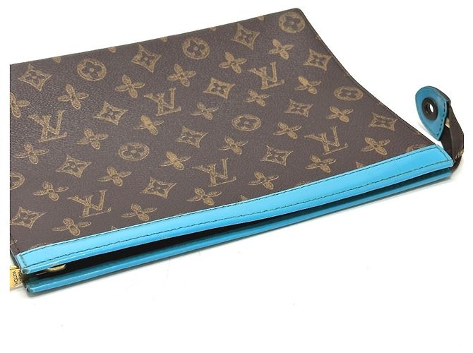 Pochette Voyage MM Monogramma Louis Vuitton Marrone Blu - vista 6