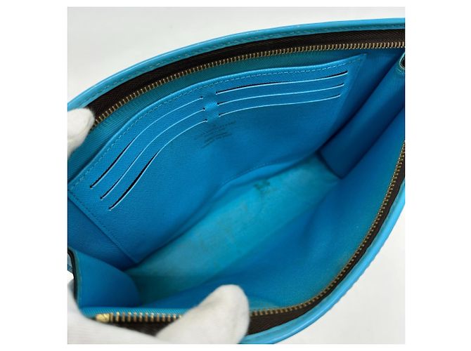 Pochette Voyage MM Monogramma Louis Vuitton Marrone Blu - vista 8