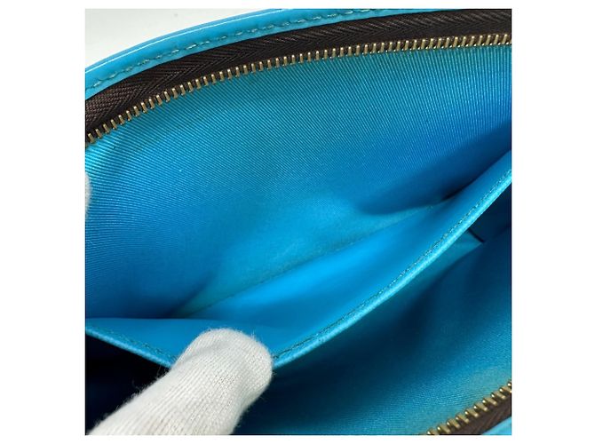 Pochette Voyage MM Monogramma Louis Vuitton Marrone Blu - vista 9