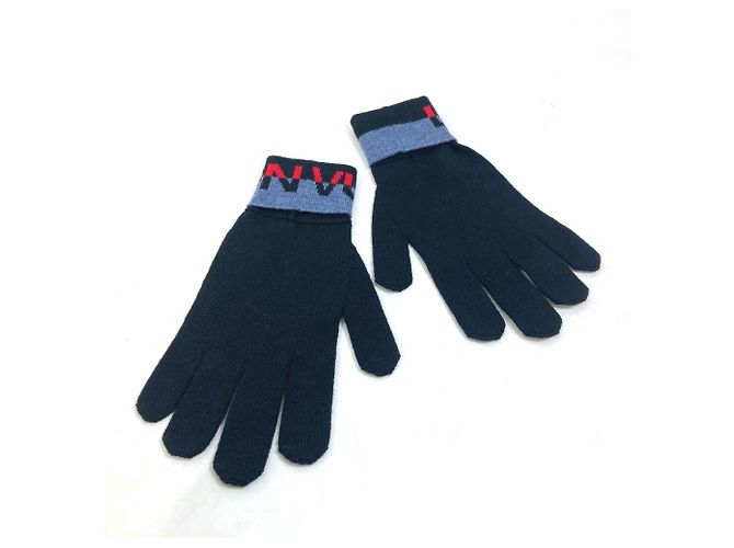 Louis Vuitton Gon LV Horizon Wollhandschuhe Schwarz Rot - Ansicht 2