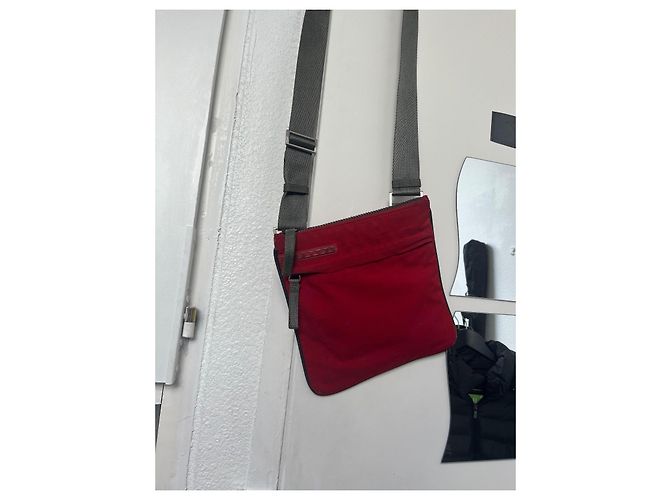 Borsa Prada VA032 in tela rossa Rosso - vista 2