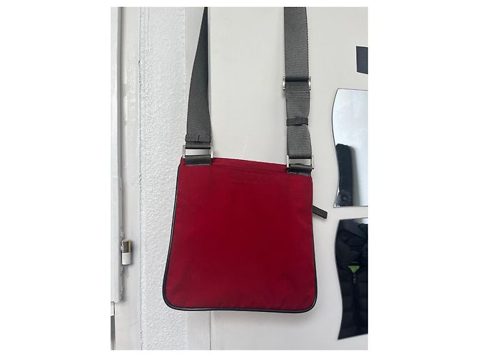 Borsa Prada VA032 in tela rossa Rosso - vista 3