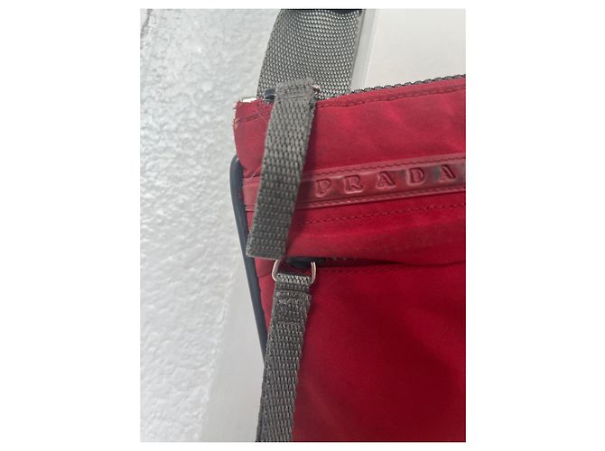 Borsa Prada VA032 in tela rossa Rosso - vista 4