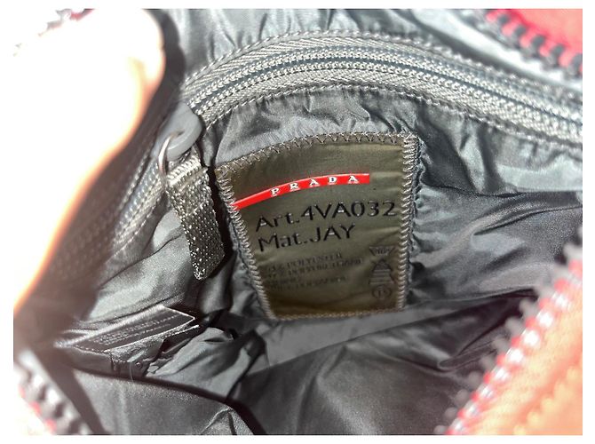 Borsa Prada VA032 in tela rossa Rosso - vista 8