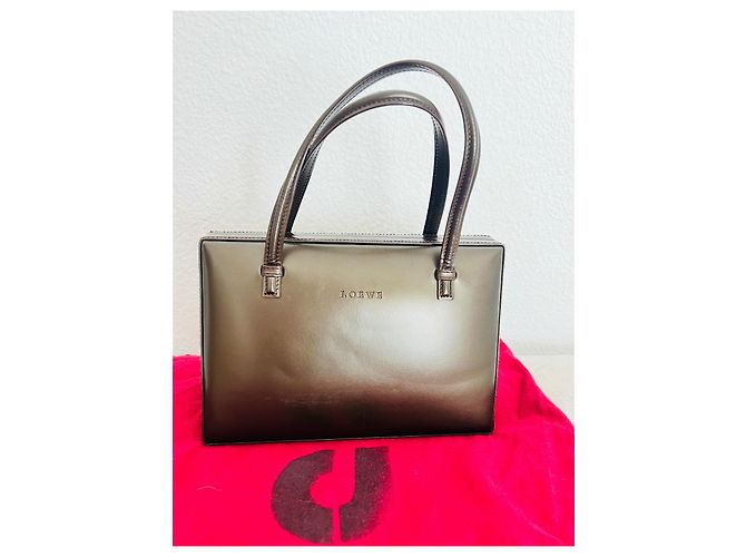 Borsa a mano Loewe in pelle marrone scuro - vista 2