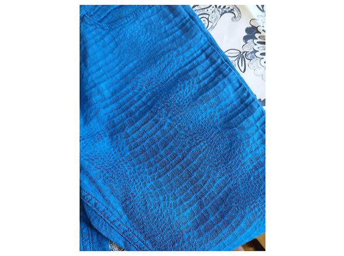 Ba&sh Jeans Salome Reliefs Baumwolle TM/L Blau - Ansicht 11