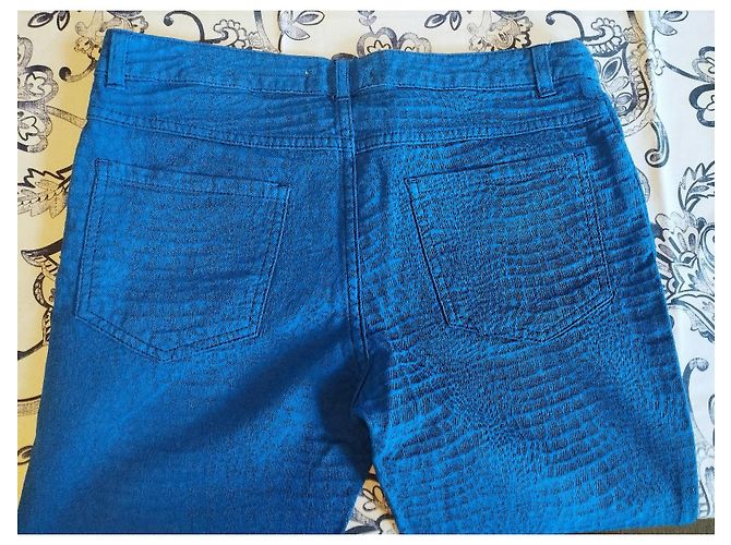 Ba&sh Jeans Salome Reliefs Baumwolle TM/L Blau - Ansicht 12