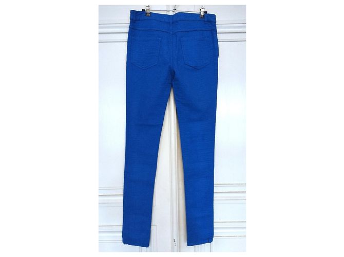 Ba&sh Jeans Salome Reliefs Baumwolle TM/L Blau - Ansicht 3