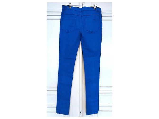Ba&sh Jeans Salome Reliefs Baumwolle TM/L Blau - Ansicht 4