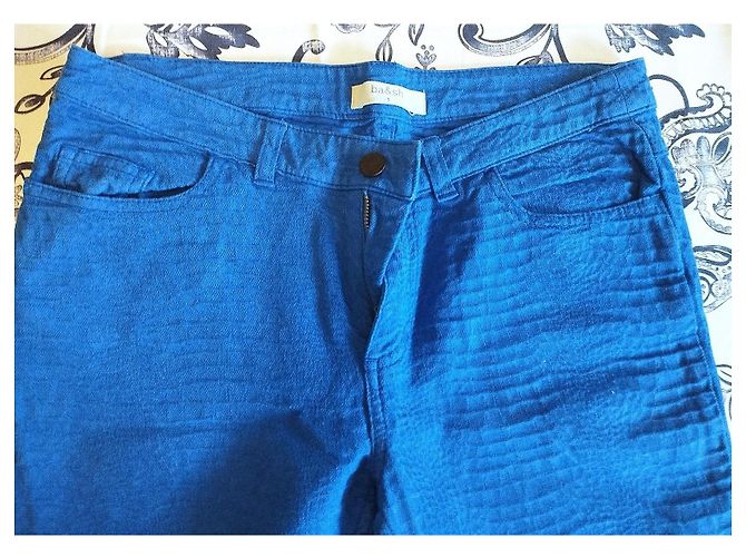 Ba&sh Jeans Salome Reliefs Baumwolle TM/L Blau - Ansicht 5