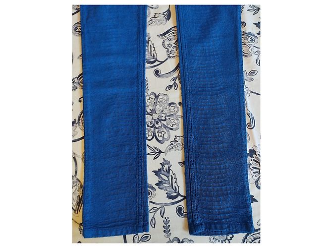 Ba&sh Jeans Salome Reliefs Baumwolle TM/L Blau - Ansicht 6