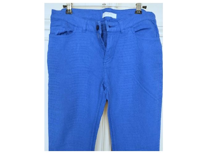 Ba&sh Jeans Salome Reliefs Baumwolle TM/L Blau - Ansicht 8